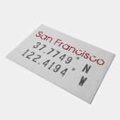 San Francisco Latitude Longitude Deurmat (Schuin)