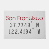 San Francisco Latitude Longitude Deurmat (Voorkant)