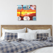 San Francisco Liefde Zonsondergang 1124 Kunst Canvas Afdruk (Insitu (Slaapkamer))