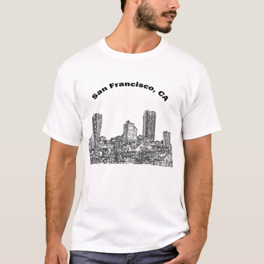 San Francisco Line Art T-shirt (Voorkant)