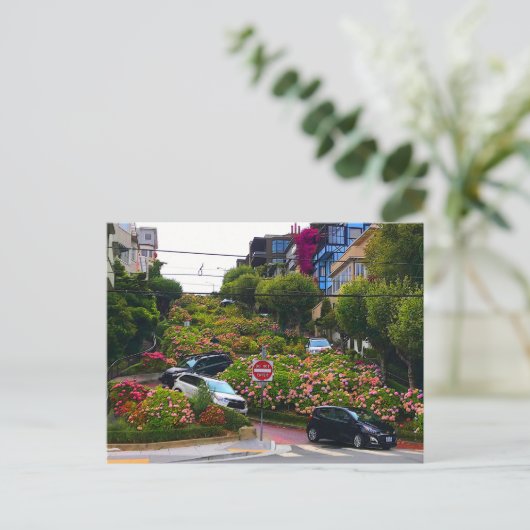 San Francisco Lombard Street #1 Briefkaart (Staand voorkant)