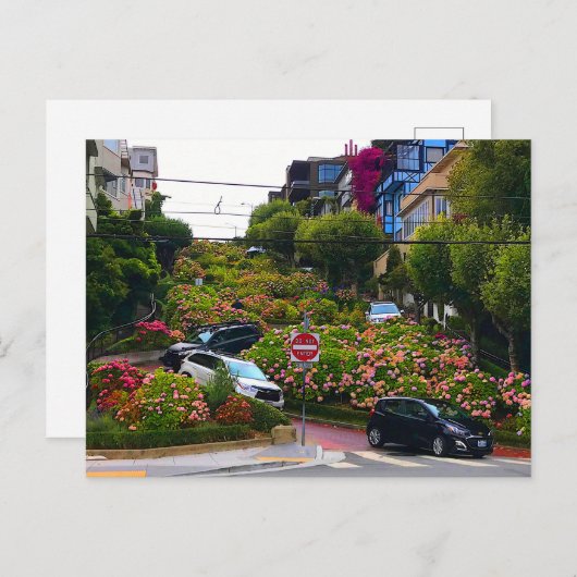 San Francisco Lombard Street #1 Briefkaart (Voorkant / Achterkant)