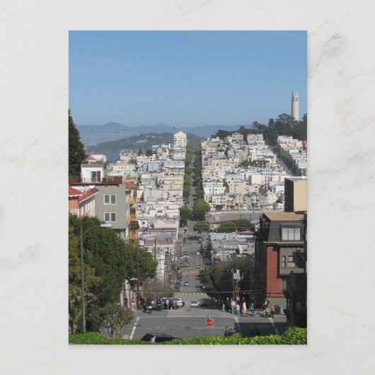 San Francisco Lombard Street Briefkaart (Voorkant)