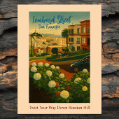 San Francisco Lombard Street Coit Tower GGB Travel Briefkaart