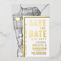 San Francisco Love Locator | Huwelijk Save the Dat
