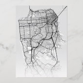 San Francisco Love Locator | Stad Thema Trouwfeest Folie Uitnodiging (Achterkant)