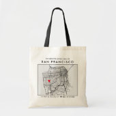San Francisco Love Locator | Tas voor stadskaartwe (Voorkant)