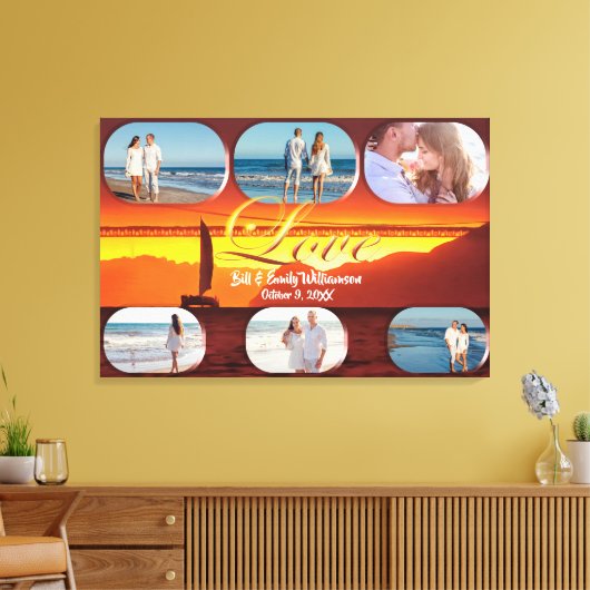 San Francisco Love Sunset 1124 Kunst Canvas Afdruk (Insitu (Woonkamer))