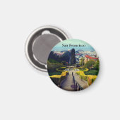 San Francisco Lyon Street Steps #2 Round Magnet (Voorkant / Achterkant)