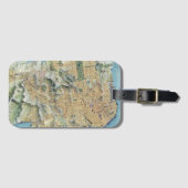 San Francisco Map Bagagelabel (Voorkant (horizontaal))