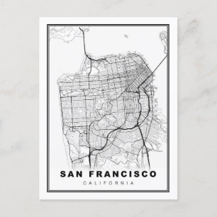 San Francisco Map Briefkaart