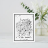 San Francisco Map Briefkaart (Staand voorkant)