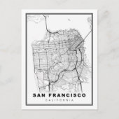 San Francisco Map Briefkaart (Voorkant)