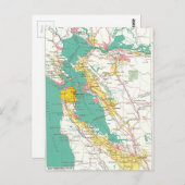 San Francisco Map Briefkaart (Voorkant / Achterkant)