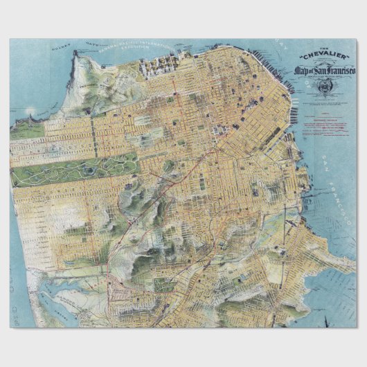  San Francisco Map Cadeaupapier (Vlak)