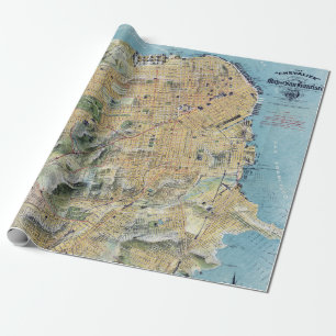 San Francisco Map Cadeaupapier