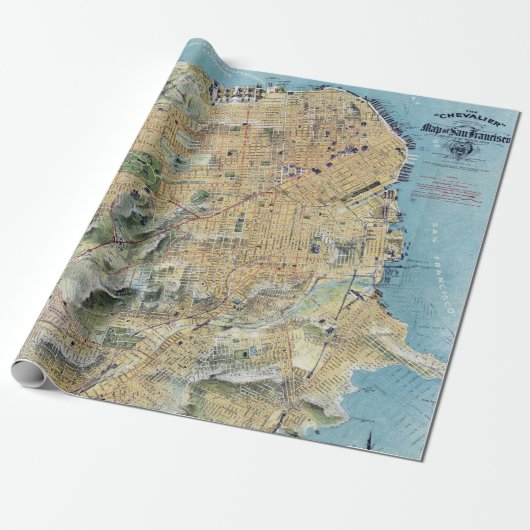  San Francisco Map Cadeaupapier (Uitgerold)
