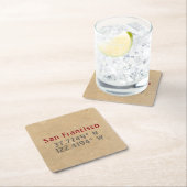 San Francisco Map Coordinates Urban Kartonnen Onderzetters (Insitu)