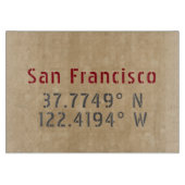 San Francisco Map Coordinates Urban Snijplank (Voorkant)