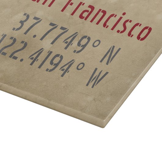 San Francisco Map Coordinates Urban Snijplank (Hoek)