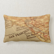  San Francisco Map Lumbar Pillow