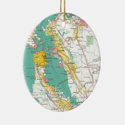 San Francisco Map Ornament (Rechts)