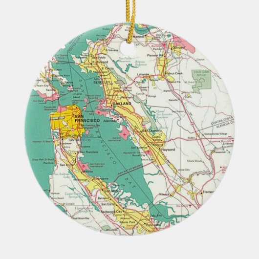San Francisco Map Ornament (Voorkant)