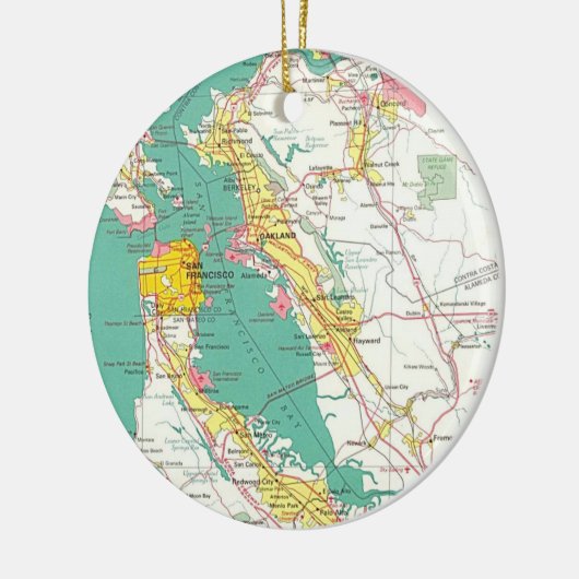 San Francisco Map Ornament (Links)