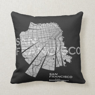 San Francisco Map Pillow Kussen