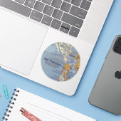 San Francisco  Map Round Sticker (Laptop met iPhone)