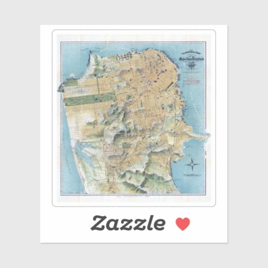  San Francisco Map Sticker (Vel)