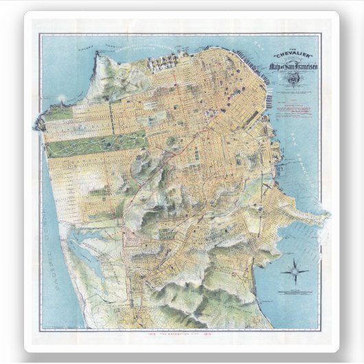  San Francisco Map Sticker (Voorkant)