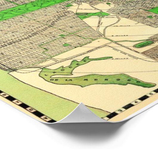  San Francisco Map uit 1909 Poster (Hoek)