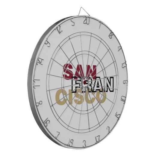 San Francisco Metal Cage Dartboard Dartbord (Voorkant Links)