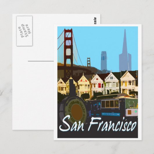 San Francisco Montage Briefkaart (Voorkant / Achterkant)