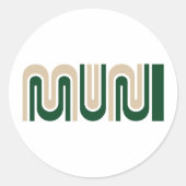 San Francisco Muni Logo Sticker (Voorkant)