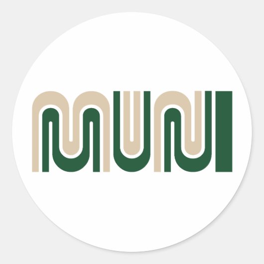San Francisco Muni Logo Sticker (Voorkant)