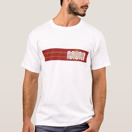 San Francisco Muni streepontwerp T-shirt (Voorkant)