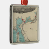 San Francisco naar Sacramento Metalen Ornament (Rechts)