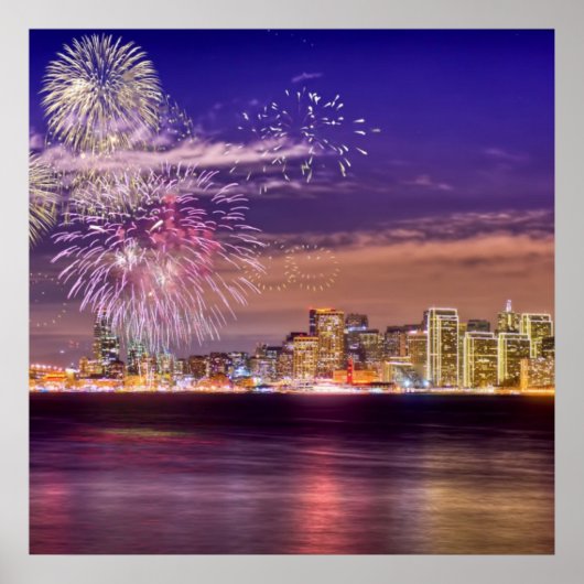 San Francisco New Year Fireworks Poster (Voorkant)