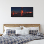 San Francisco Night Bridge Print (Insitu (Slaapkamer))