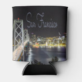 San Francisco Night Sky Line Golden Gate Bridge Blikjeskoeler (Voorkant)