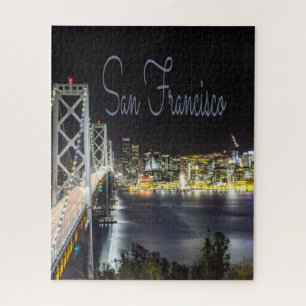 San Francisco Night Sky Line Golden Gate Bridge Legpuzzel