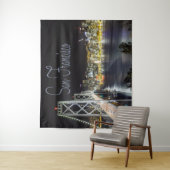 San Francisco Night Sky Line Golden Gate Bridge. Wandkleed (In situ)