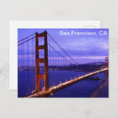 San Francisco Night Uitzicht Briefkaart (Voorkant / Achterkant)