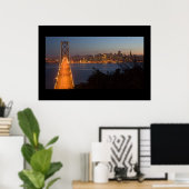 San Francisco Nightfall Poster (Thuiskantoor)