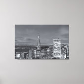 San Francisco Nighttime bw Canvas Afdruk (Voorkant)