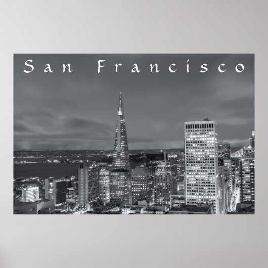 San Francisco Nighttime Poster (Voorkant)