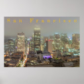 San Francisco Nighttime Poster (Voorkant)