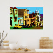 San Francisco Nob Hill 69 - Pop Art Print (Keuken)